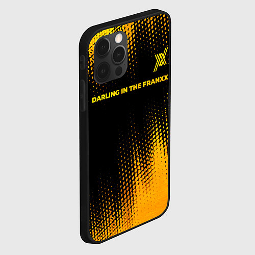 Чехол iPhone 12 Pro Darling in the FranXX - gold gradient: символ свер / 3D-Черный – фото 2