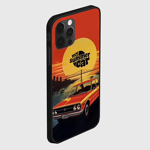 Чехол iPhone 12 Pro My summer car Toyota Carina 1600 ST / 3D-Черный – фото 2