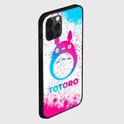 Чехол для iPhone 12 Pro Totoro neon gradient style, цвет: 3D-черный — фото 2