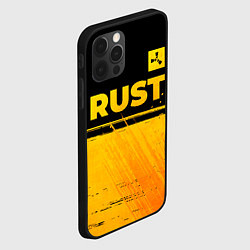 Чехол для iPhone 12 Pro Rust - gold gradient: символ сверху, цвет: 3D-черный — фото 2