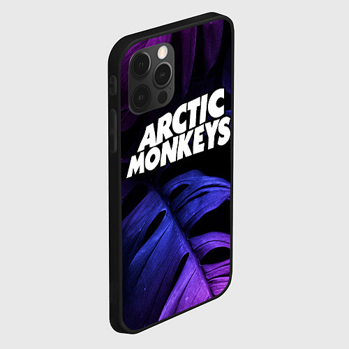 Чехол iPhone 12 Pro Arctic Monkeys neon monstera / 3D-Черный – фото 2