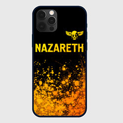 Чехол для iPhone 12 Pro Nazareth - gold gradient: символ сверху, цвет: 3D-черный