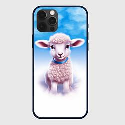 Чехол для iPhone 12 Pro Ягнёнок, цвет: 3D-черный