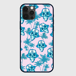 Чехол для iPhone 12 Pro Черепа в панаме, цвет: 3D-черный