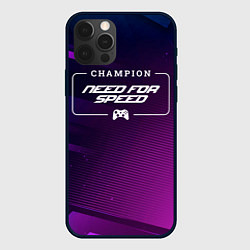 Чехол для iPhone 12 Pro Need for Speed gaming champion: рамка с лого и джо, цвет: 3D-черный
