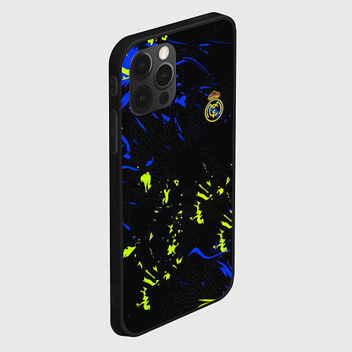 Чехол iPhone 12 Pro Реал Мадрид фк / 3D-Черный – фото 2