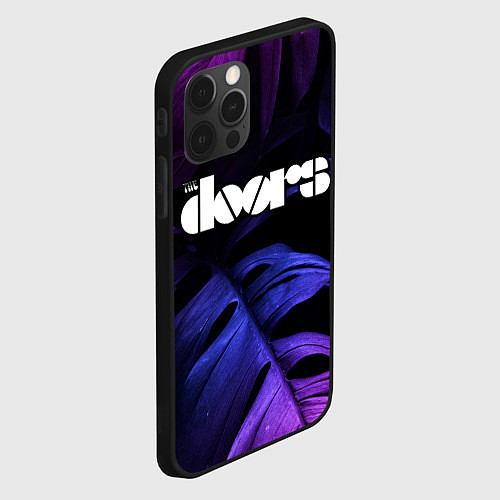 Чехол iPhone 12 Pro The Doors neon monstera / 3D-Черный – фото 2