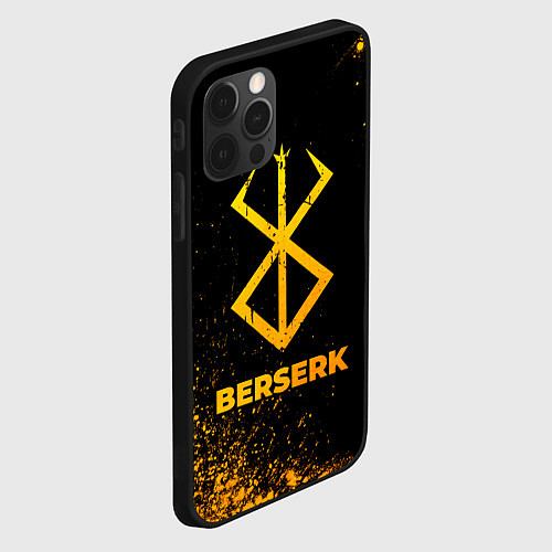 Чехол iPhone 12 Pro Berserk - gold gradient / 3D-Черный – фото 2