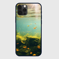 Чехол для iPhone 12 Pro Рыбки в море, цвет: 3D-черный