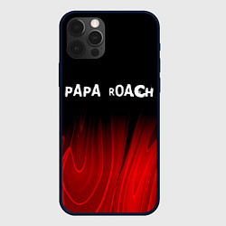 Чехол для iPhone 12 Pro Papa Roach red plasma, цвет: 3D-черный