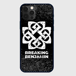 Чехол для iPhone 12 Pro Breaking Benjamin с потертостями на темном фоне, цвет: 3D-черный