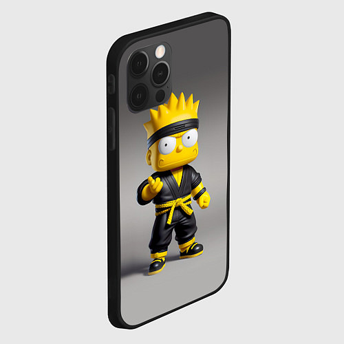 Чехол iPhone 12 Pro Bart Simpson - ninja - Japan / 3D-Черный – фото 2