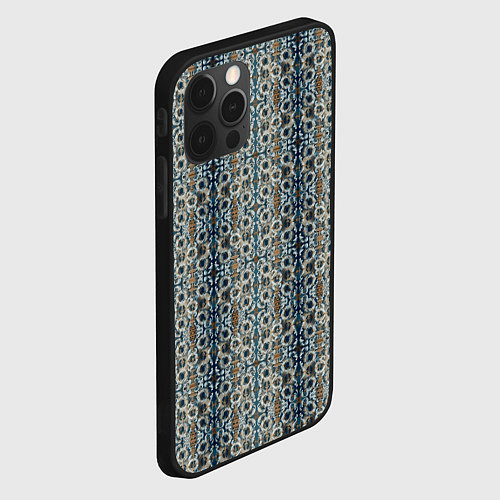 Чехол iPhone 12 Pro Мраморные цепи / 3D-Черный – фото 2
