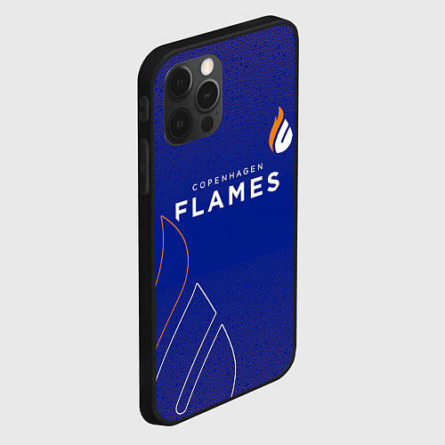 Чехол iPhone 12 Pro Форма Copenhagen Flames / 3D-Черный – фото 2