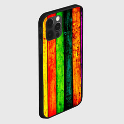 Чехол для iPhone 12 Pro Цветной забор, цвет: 3D-черный — фото 2