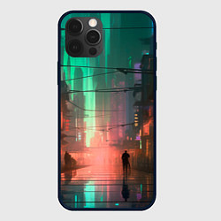 Чехол для iPhone 12 Pro Кибер город будущего, цвет: 3D-черный