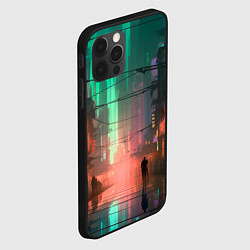 Чехол для iPhone 12 Pro Кибер город будущего, цвет: 3D-черный — фото 2