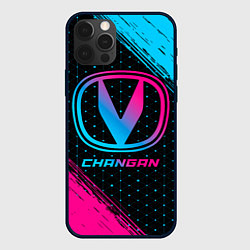 Чехол для iPhone 12 Pro Changan - neon gradient, цвет: 3D-черный