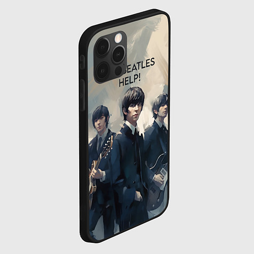 Чехол iPhone 12 Pro The Beatles - Help / 3D-Черный – фото 2