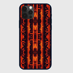 Чехол для iPhone 12 Pro Контрастный огненный киберпанк, цвет: 3D-черный