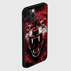 Чехол для iPhone 12 Pro Red wolf, цвет: 3D-черный — фото 2