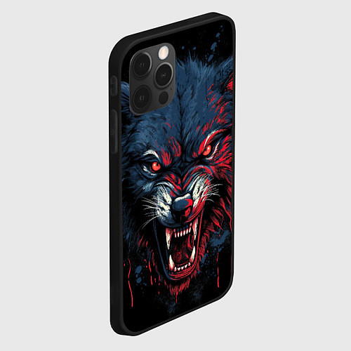 Чехол iPhone 12 Pro Wolf fantasy / 3D-Черный – фото 2