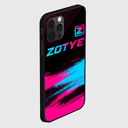 Чехол для iPhone 12 Pro Zotye - neon gradient: символ сверху, цвет: 3D-черный — фото 2