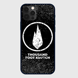 Чехол для iPhone 12 Pro Thousand Foot Krutch с потертостями на темном фоне, цвет: 3D-черный