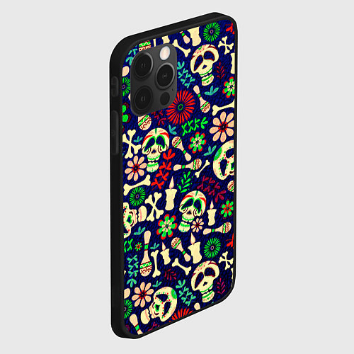 Чехол iPhone 12 Pro Мексиканский карнавал - Carnaval Mexicano / 3D-Черный – фото 2