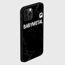 Чехол для iPhone 12 Pro Babymetal glitch на темном фоне: символ сверху, цвет: 3D-черный — фото 2