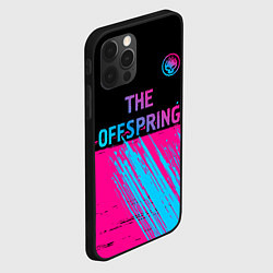 Чехол для iPhone 12 Pro The Offspring - neon gradient: символ сверху, цвет: 3D-черный — фото 2