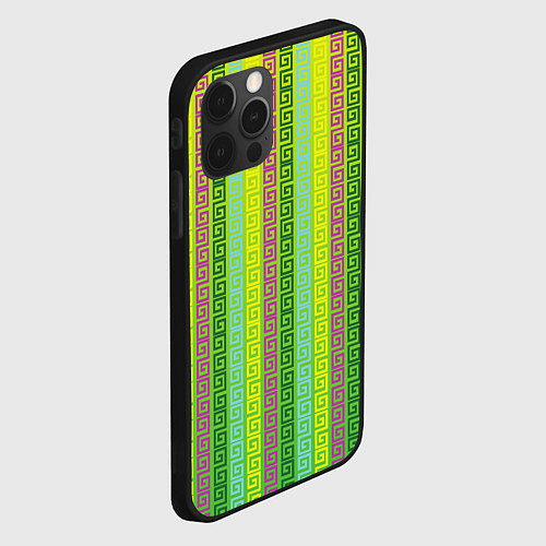 Чехол iPhone 12 Pro Abstraction green / 3D-Черный – фото 2