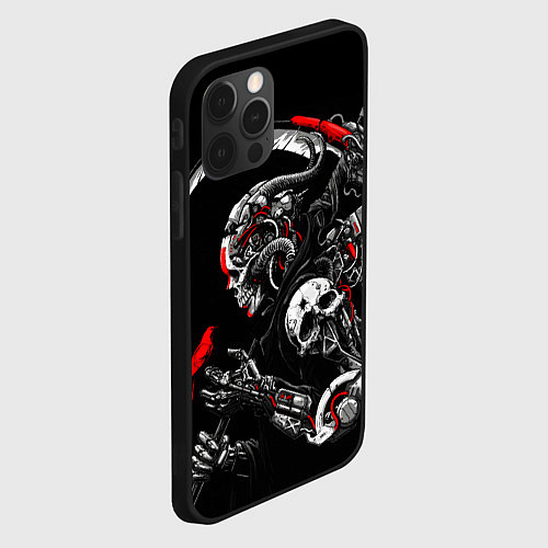 Чехол iPhone 12 Pro Cyberpunk death / 3D-Черный – фото 2