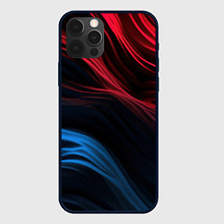 Чехол для iPhone 12 Pro Blue red black, цвет: 3D-черный