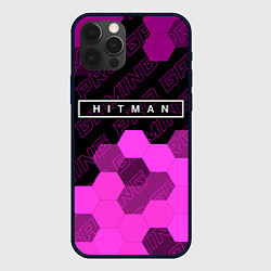 Чехол для iPhone 12 Pro Hitman pro gaming: символ сверху, цвет: 3D-черный