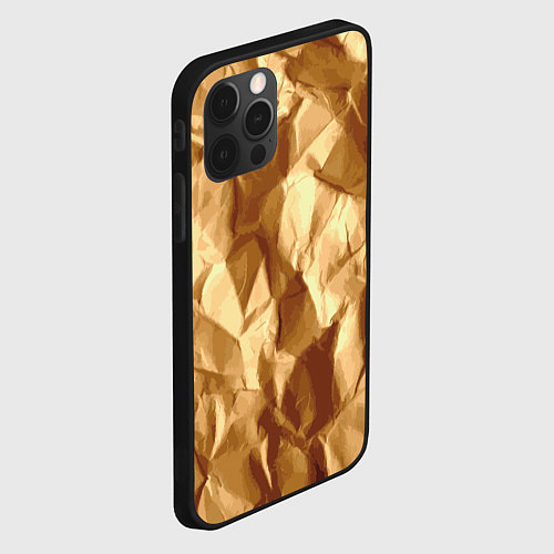 Чехол iPhone 12 Pro Мятая бумага / 3D-Черный – фото 2