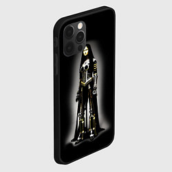 Чехол для iPhone 12 Pro Мона Лиза - готика - нейросеть, цвет: 3D-черный — фото 2