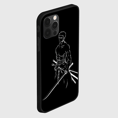 Чехол iPhone 12 Pro Roronoa Zoro - One Piece / 3D-Черный – фото 2