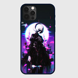 Чехол для iPhone 12 Pro Nier automata 2b neon, цвет: 3D-черный