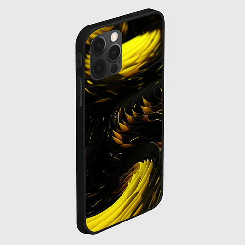 Чехол iPhone 12 Pro Gold black / 3D-Черный – фото 2