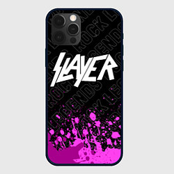 Чехол для iPhone 12 Pro Slayer rock legends: символ сверху, цвет: 3D-черный