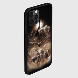 Чехол для iPhone 12 Pro Чернобог славянский бог, цвет: 3D-черный — фото 2