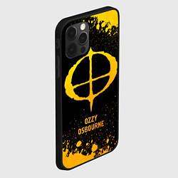 Чехол для iPhone 12 Pro Ozzy Osbourne - gold gradient, цвет: 3D-черный — фото 2