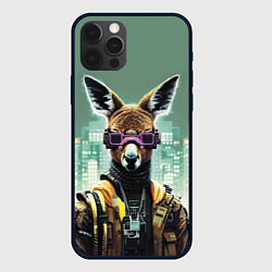 Чехол для iPhone 12 Pro Cool kangaroo - cyberpunk, цвет: 3D-черный