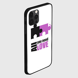 Чехол для iPhone 12 Pro Пазлы любви, цвет: 3D-черный — фото 2