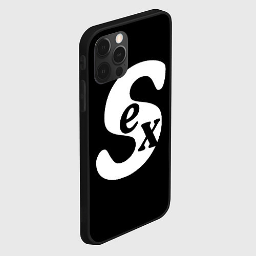 Чехол iPhone 12 Pro SEX надпись / 3D-Черный – фото 2