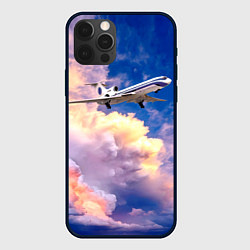 Чехол для iPhone 12 Pro Ту-154М Взлет, цвет: 3D-черный