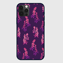 Чехол для iPhone 12 Pro Violet nature, цвет: 3D-черный