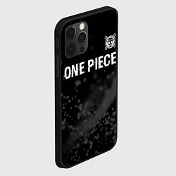 Чехол для iPhone 12 Pro One Piece glitch на темном фоне: символ сверху, цвет: 3D-черный — фото 2