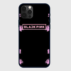 Чехол для iPhone 12 Pro Blackpink - flowers, цвет: 3D-черный